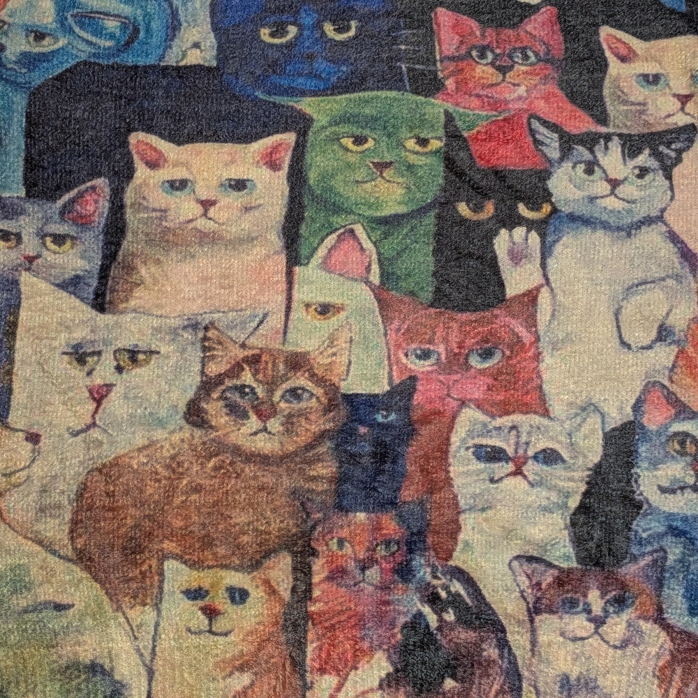 Multicolor Cat Pattern Women's Sweater - image 13